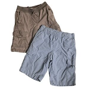 Boys Sonoma Cargo Shorts L 14/16 Brown & Blue